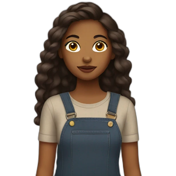 brown girl as a designer emoji