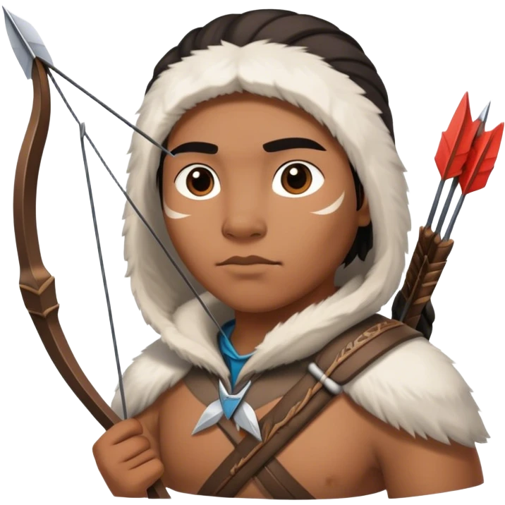 Inuit photorealistic with arrow emoji