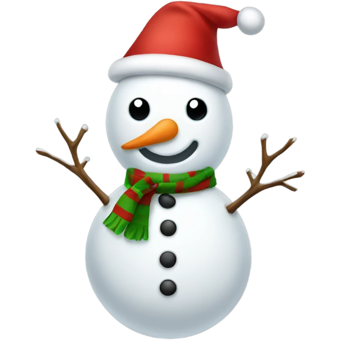 full body christmas hat snowman emoji
