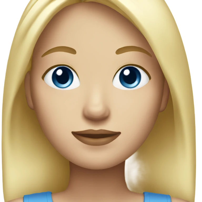 woman with blonde hair and blue eyes emoji
