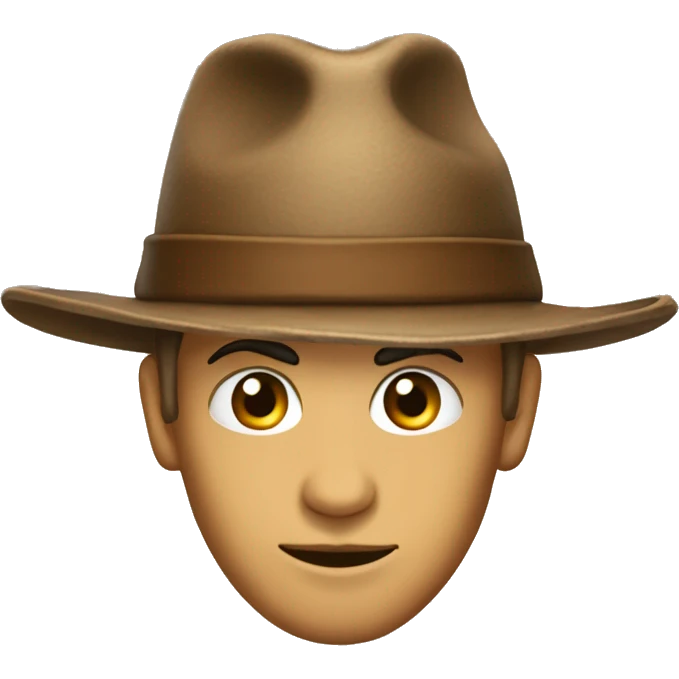 Braunes gelocktes hat  emoji