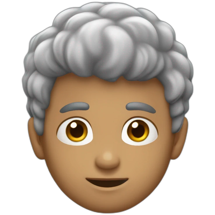 muchacho pelo gris piel blanca sin barba ni bugote pastel emoji