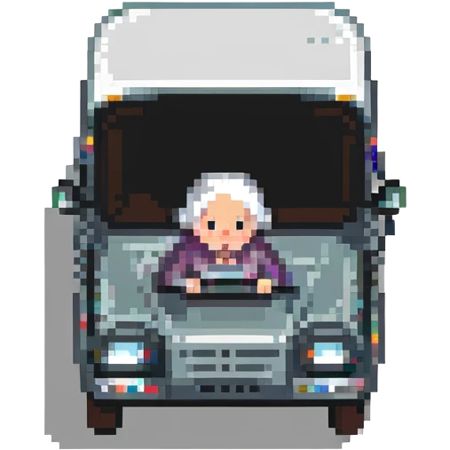 bus with a driver that goes really fast from old lady emoji