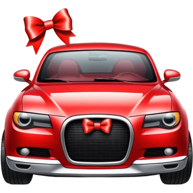 car with bow emoji