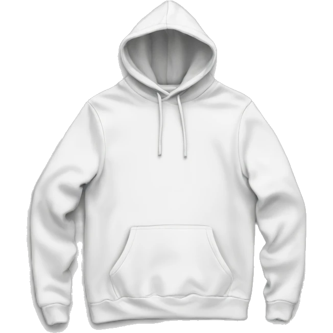Plain White color pullover hoodie no person emoji