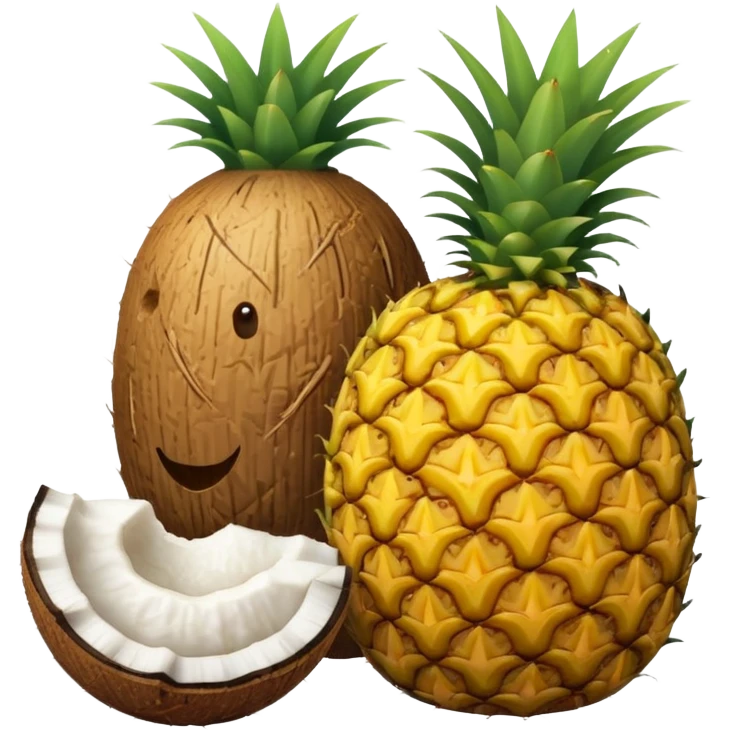 coconut and pineapple flavor emoji