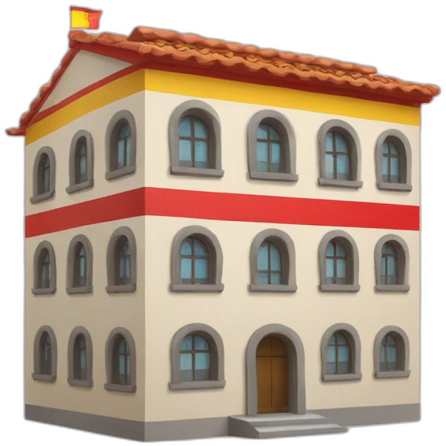 Building with Spanish flag emoji