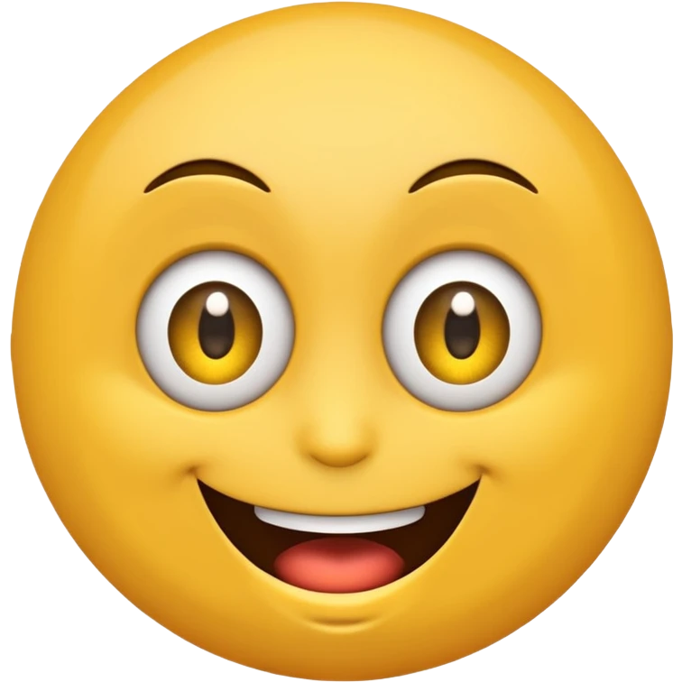 An emoji smiling face with crazy eyes  emoji