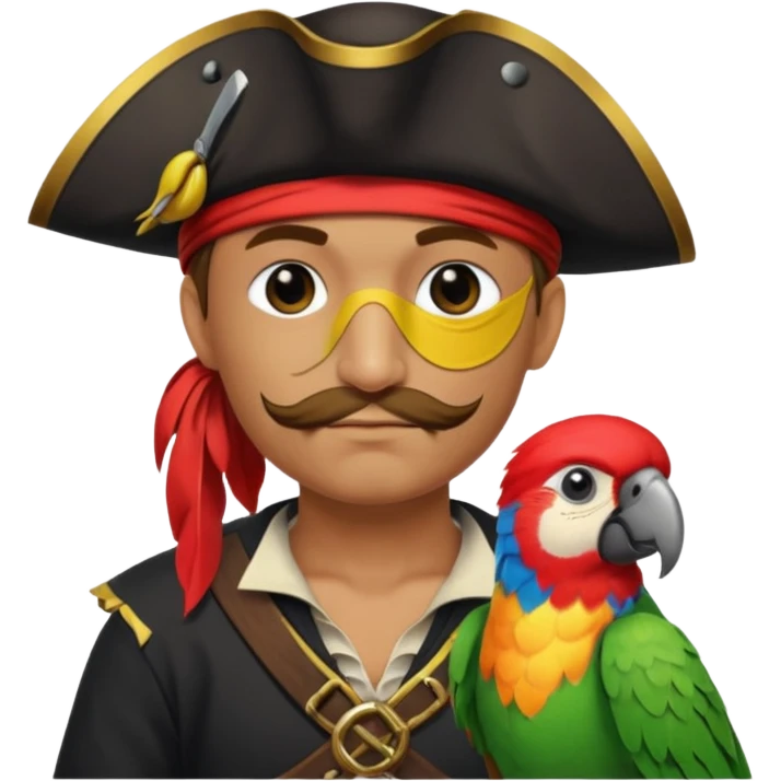pirate and parrot emoji