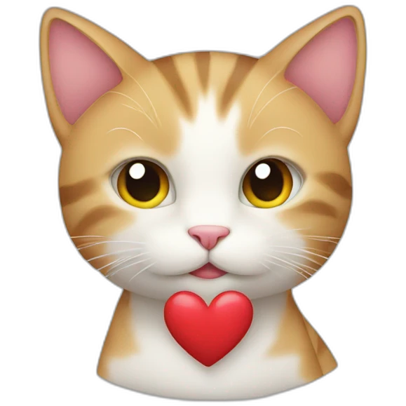 Cat with heart emoji