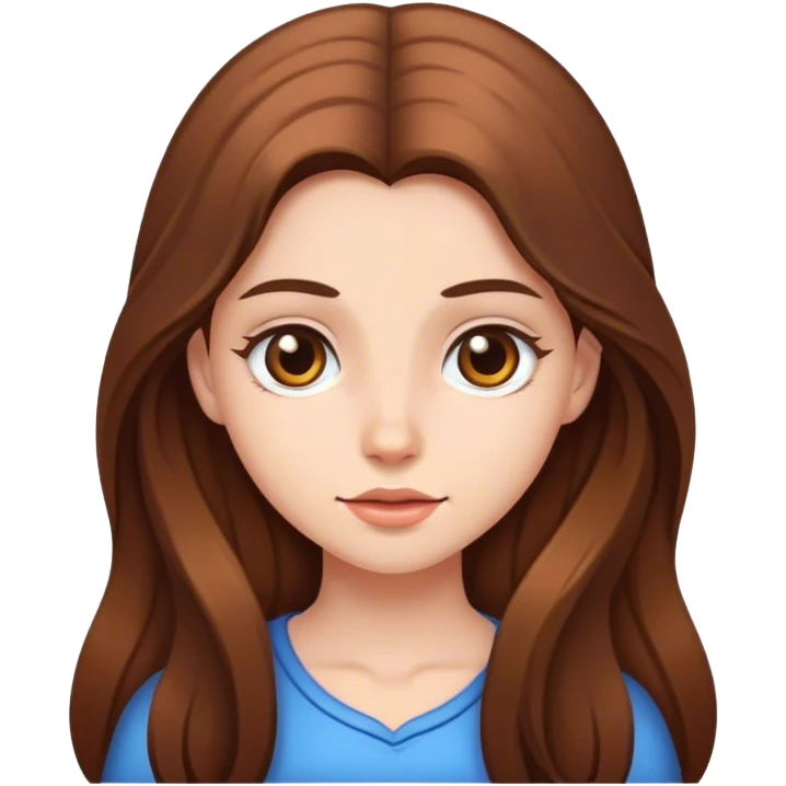 girl with long brown hair emoji