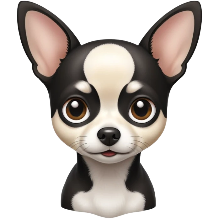 Black-and-white Chihuahua emoji