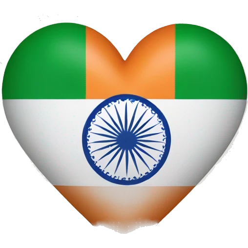 indian flag in heart emoji