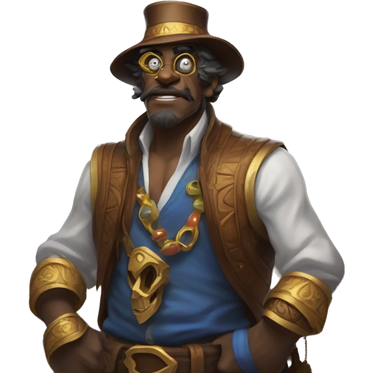 Warcraft gem collector in Uncle Scrooge style, oil paint, mysterious eyes, intricate lips, masterpiece pose, odd perspective, beautiful, desirable, logical emoji