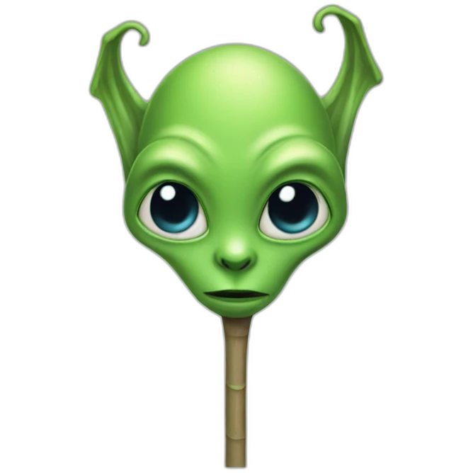Alien with a stick  emoji