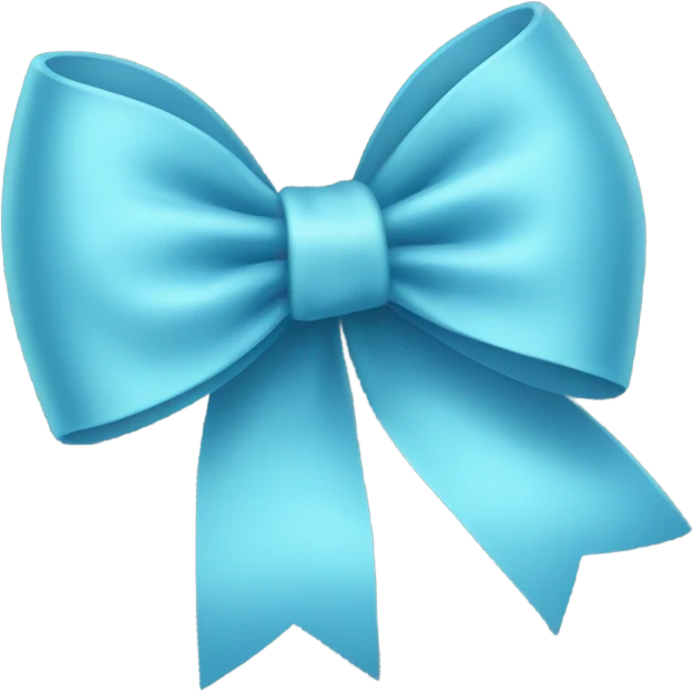 light blue bow emoji
