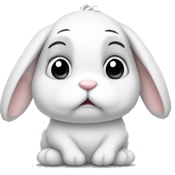 sad rabbit emoji