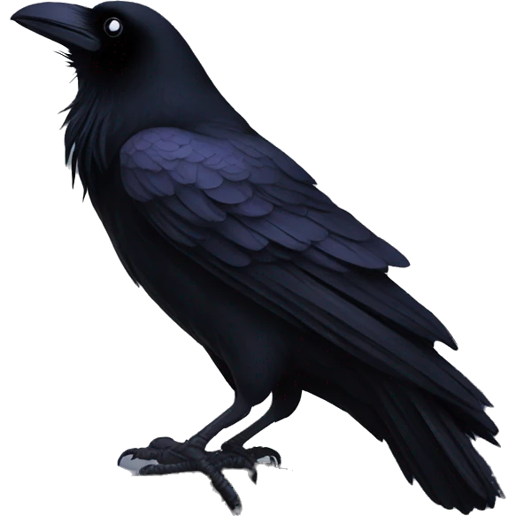 Raven in front of the moon  emoji