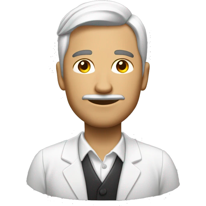 мужчина 30 лет, белая кожа, черные усы, французская внешность emoji
