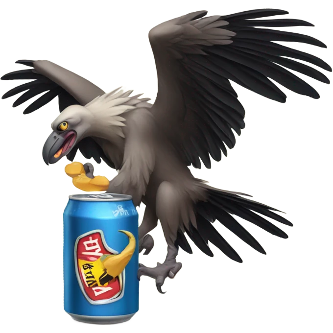 vulture holding a beer emoji