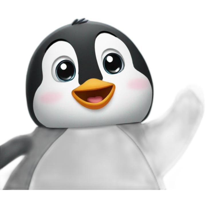 penguin high five emoji