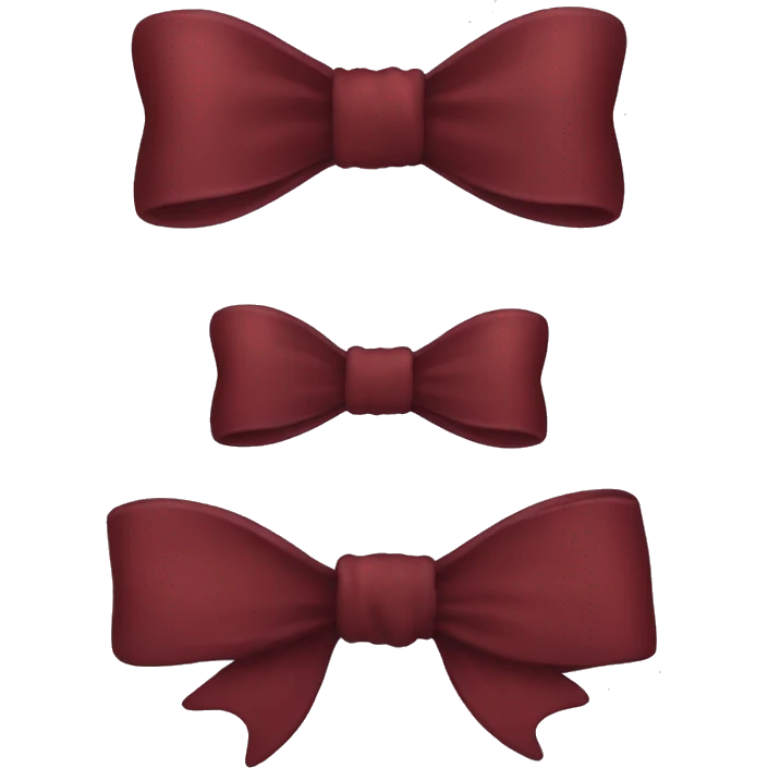 Dark Red Bow emoji