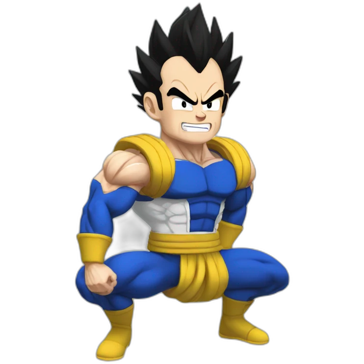Vegeta doing gym emoji