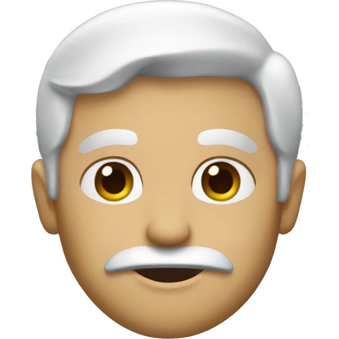 A man with a blater emoji