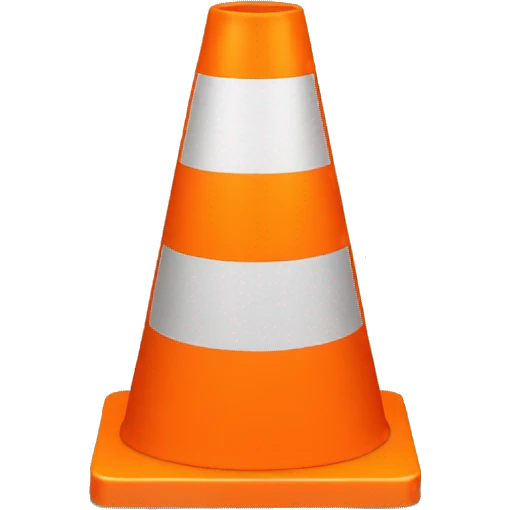 orange traffic cone emoji