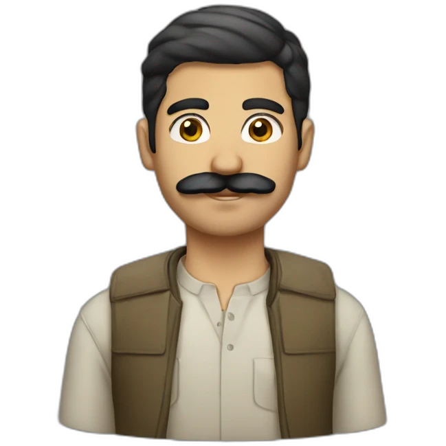 Kurdish guy with mustache  emoji