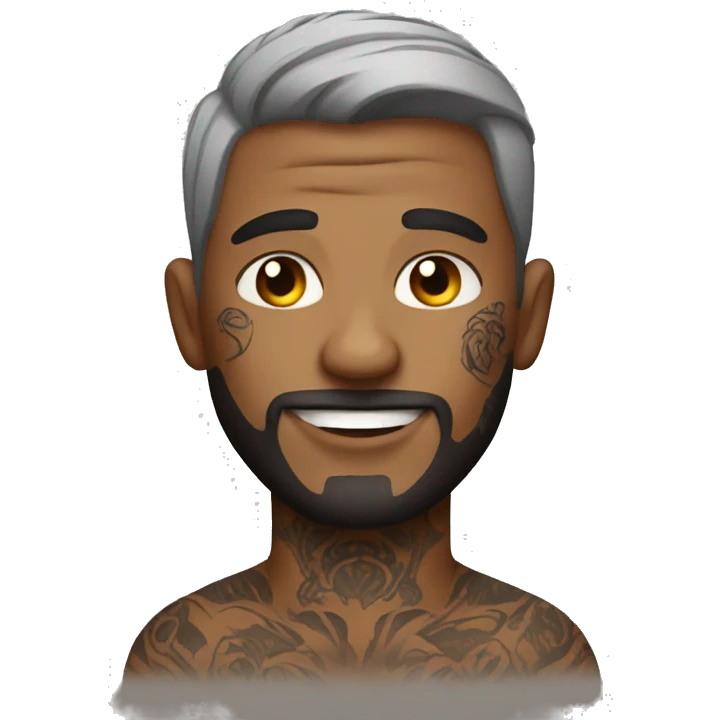 Man with tattoos emoji
