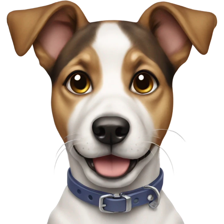 realistic dog with collar emoji