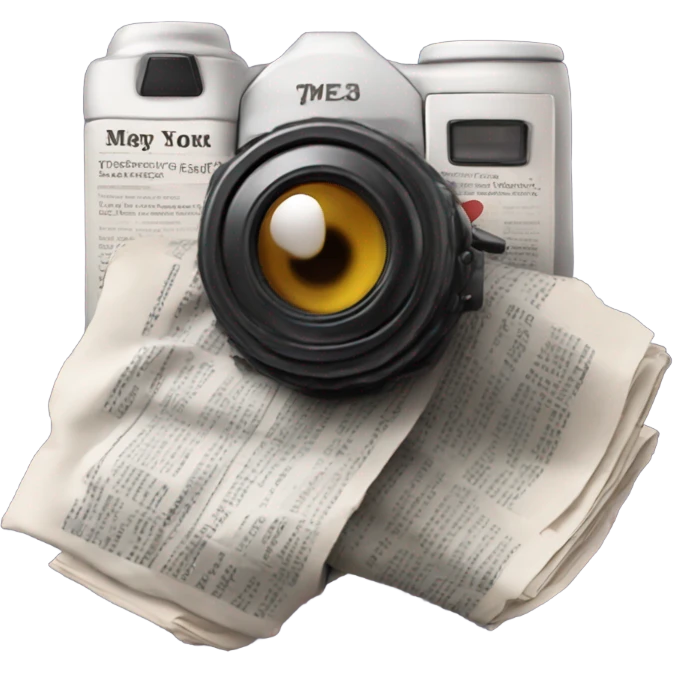 camera and newspaper emoji