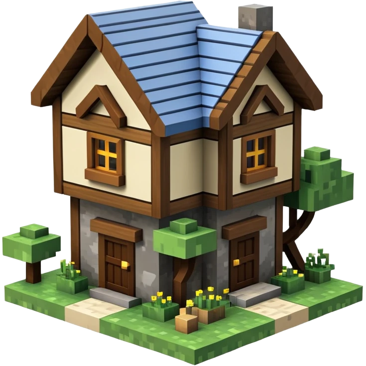Minecraft house emoji