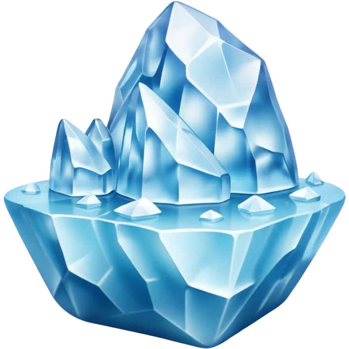 A 3D iceberg in Apple Memoji style
 emoji