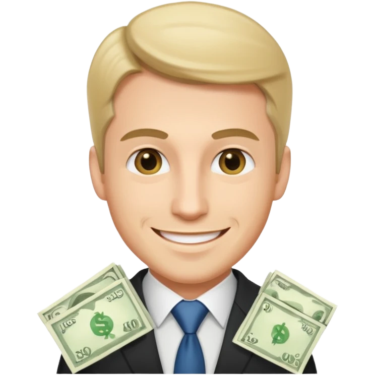 BUSINESSMAN WITH MONEY emoji