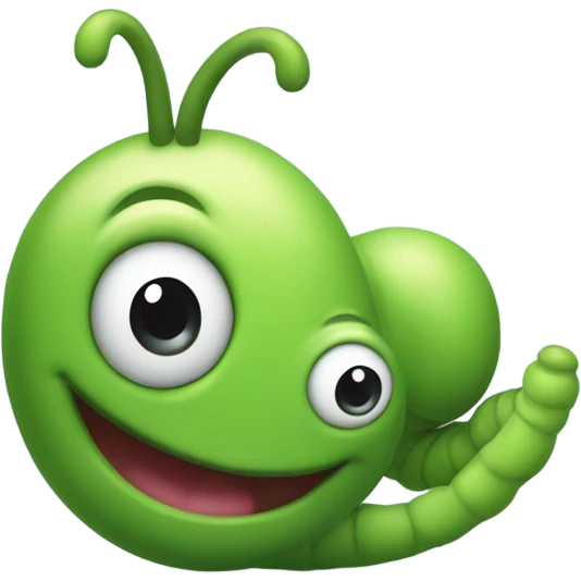 Cute worm emoji