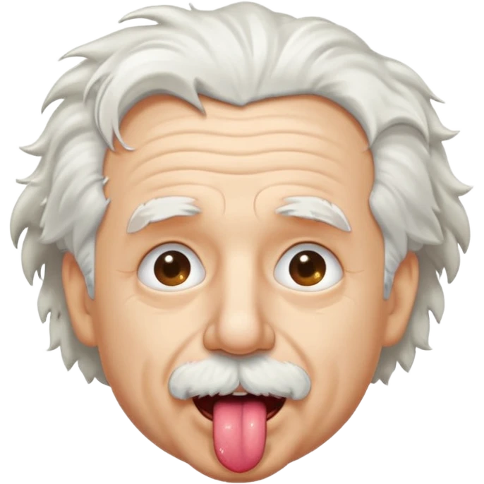Einstein stick out your tongue, half body emoji