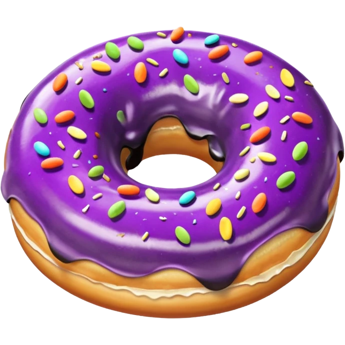 Donut with eggplant through it emoji