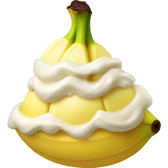 Banana dipped in ice cream emoji