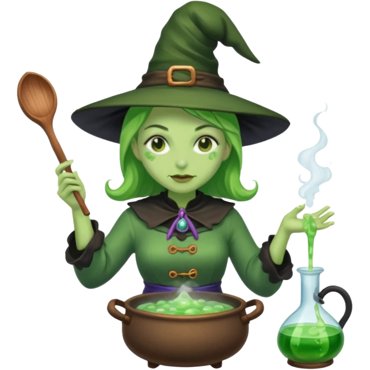 green witch cooking potion emoji
