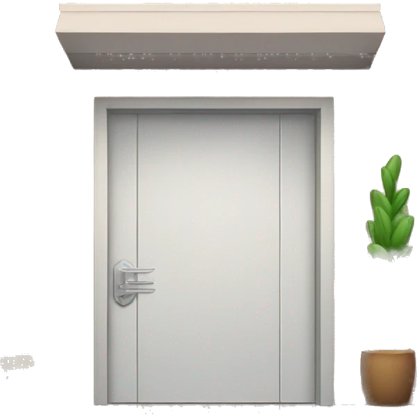 door entrance with arrow emoji