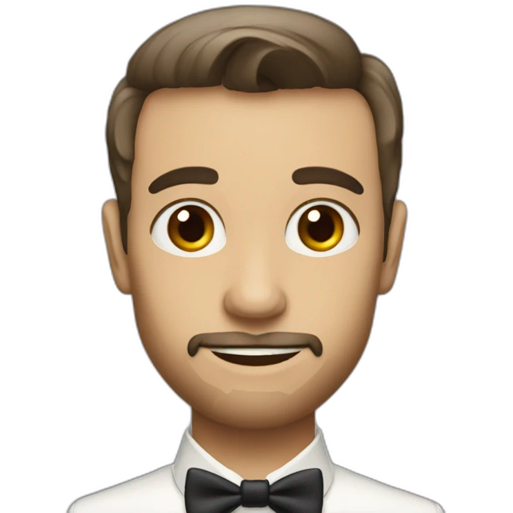 A skinny guy with a stubble in a wedding dress emoji