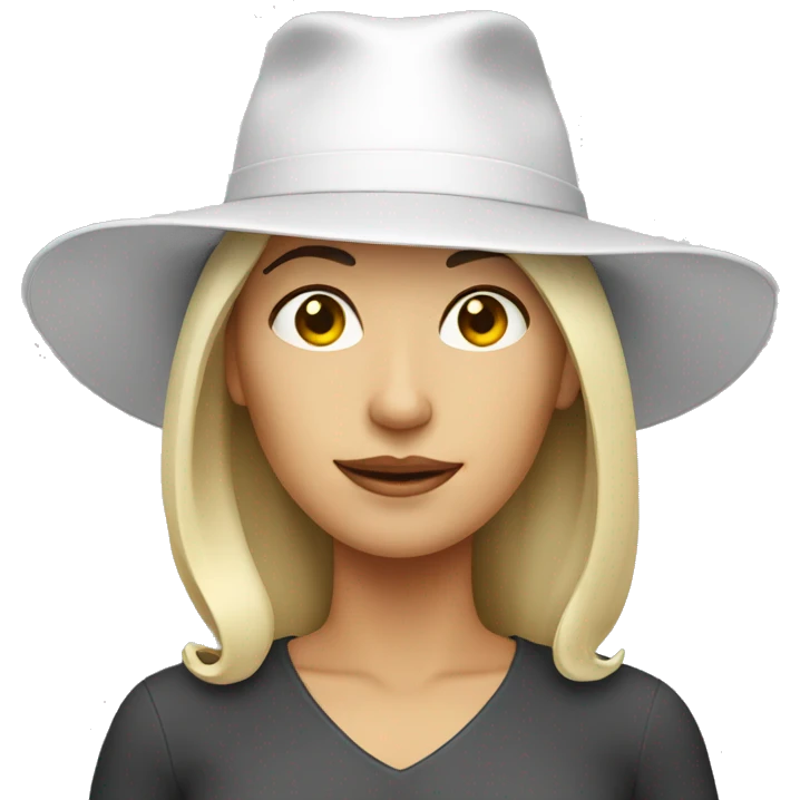 white-hat-woman emoji