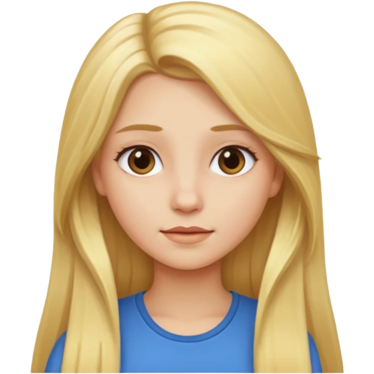 Girl with long blonde hair emoji