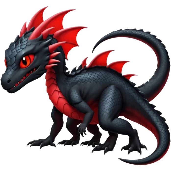  Shiny Gloomy Dark Spooky Draco-Salandit (full body) emoji