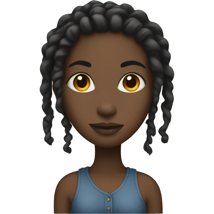 Black girl with locs  emoji