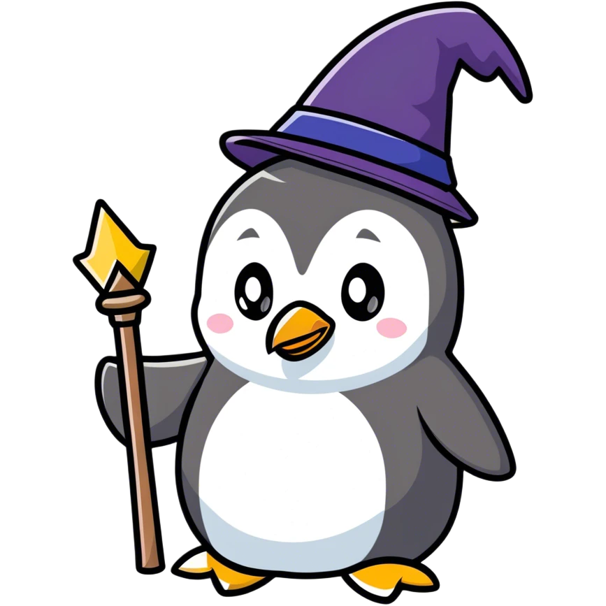 penguin wizard emoji