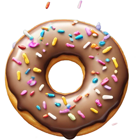 Doughnut smoking a blunt emoji