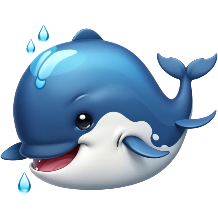 Whale crying emoji